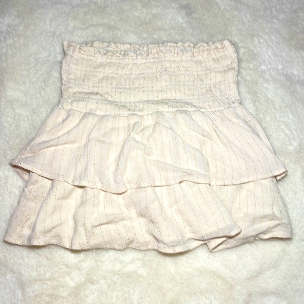 Sadie and Sage skirt size small cream with gold flake accents